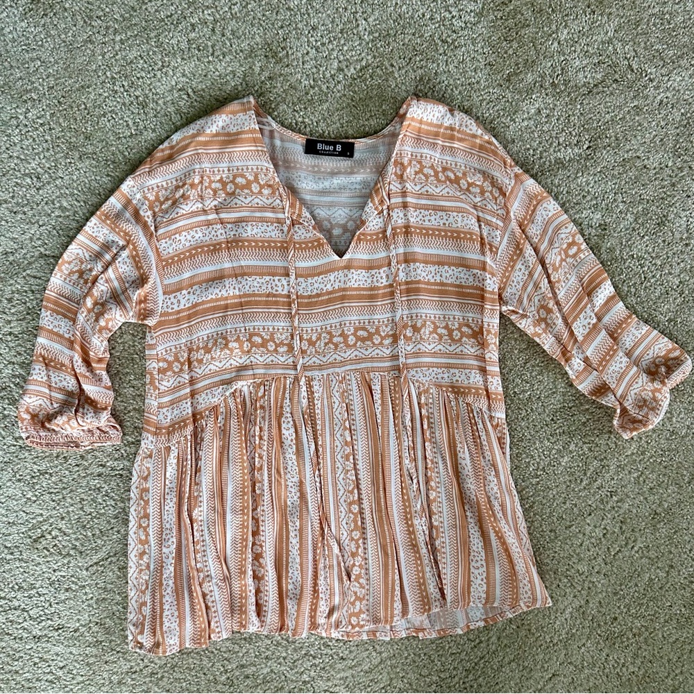 • blue b boho top •